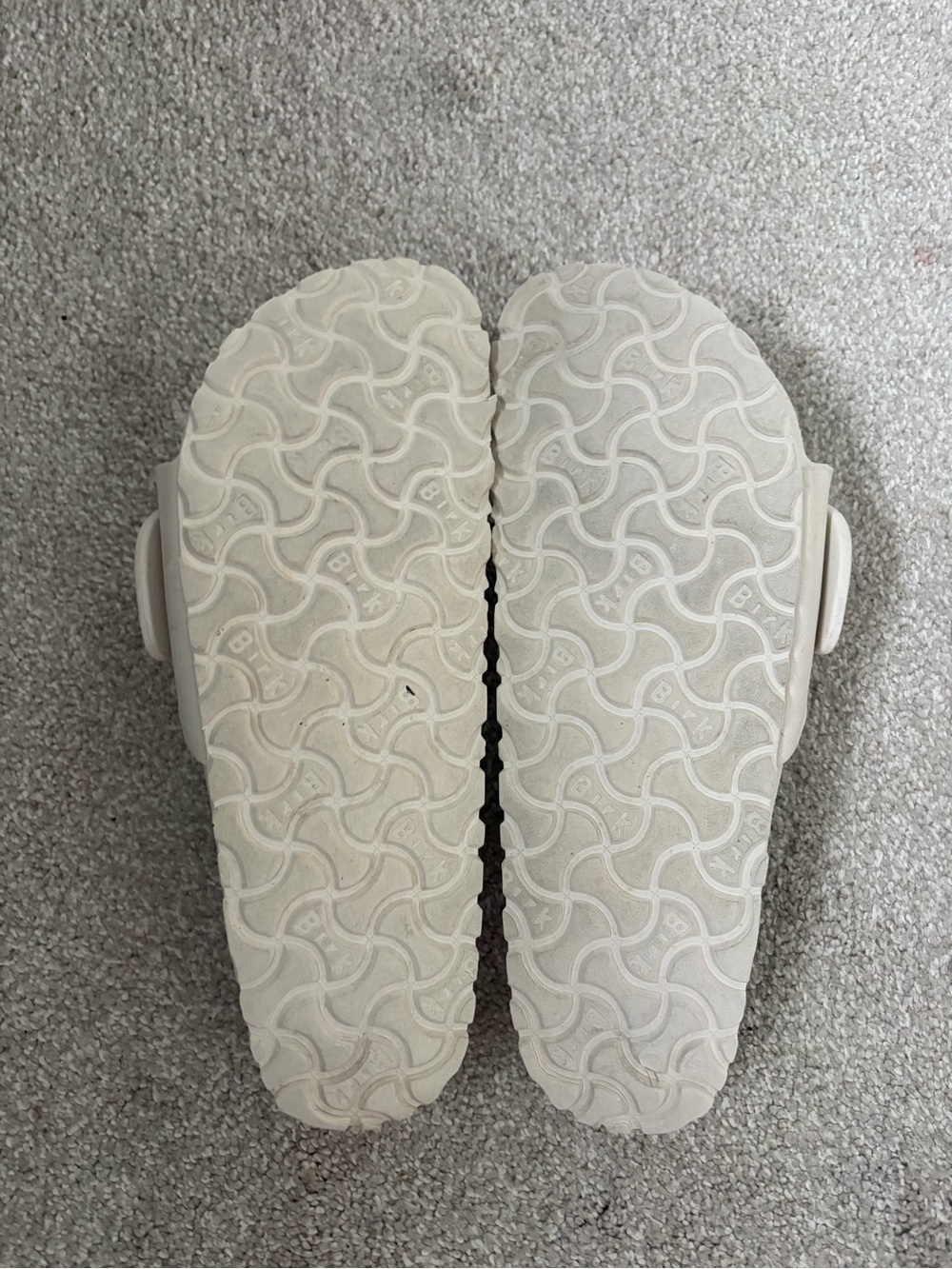 Birkenstock White EVA Slide Sandals with Amber Buckles 39 - Picture 2 of 2